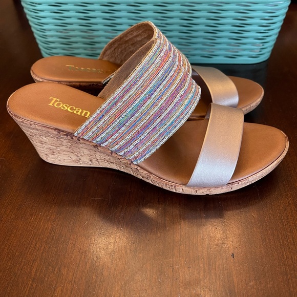 NWOT Sandals TOSCANELLA Italian Wedges - Picture 5 of 9